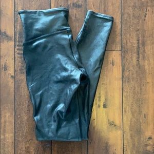 Spanx faux leather leggings — worn once!